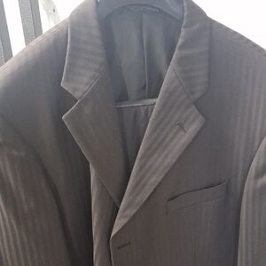 Elegant Charcoal Pinstripe Suit Jacket